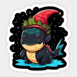 Axolotl Christmas Sticker